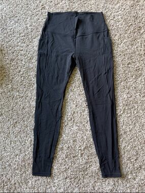 lululemon athletica Black High-Waist Leggings with Side Pockets